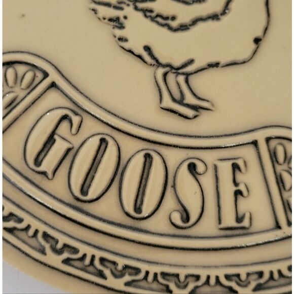 Trinity Pottery Glazed Ceramic Goose Wall Plaque - Picture 3 of 9